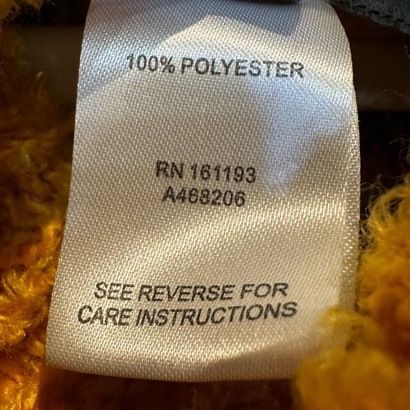 NWOT - Kate & Mallory Yellow Plaid Turtleneck Poncho Sweater - Picture 4 of 5